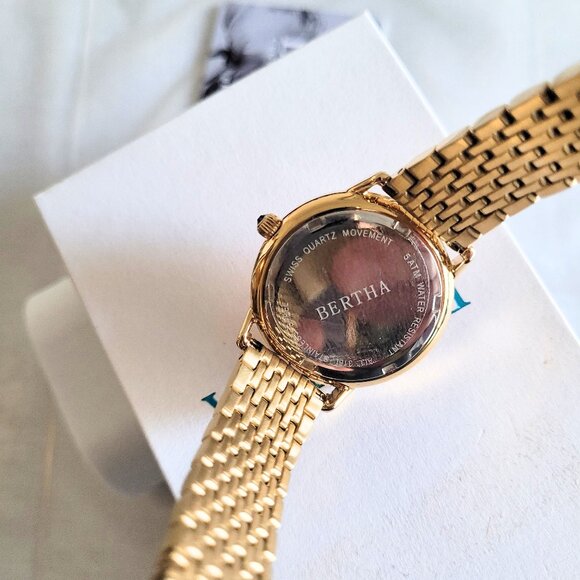 Bertha Women's Abby Swiss Gold Bracelet Dress Watch - Picture 3 of 8